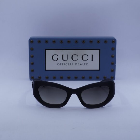 Gucci GG1784S 001 Cat Eye Sunglasses - Matte Dark Grey/Grey main image 7